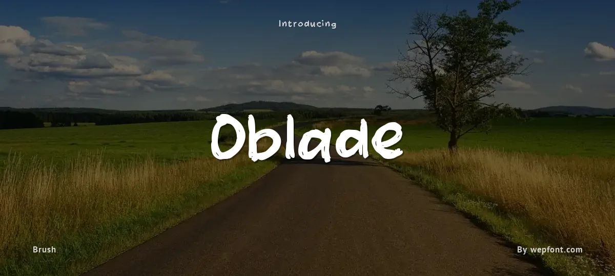 Oblade font preview