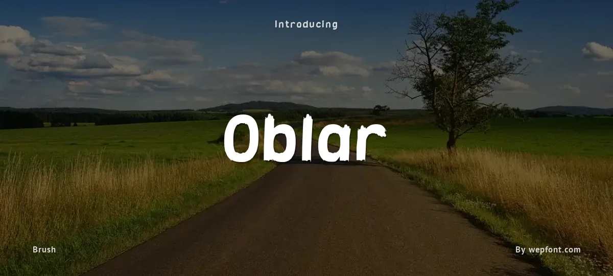 Oblar font preview