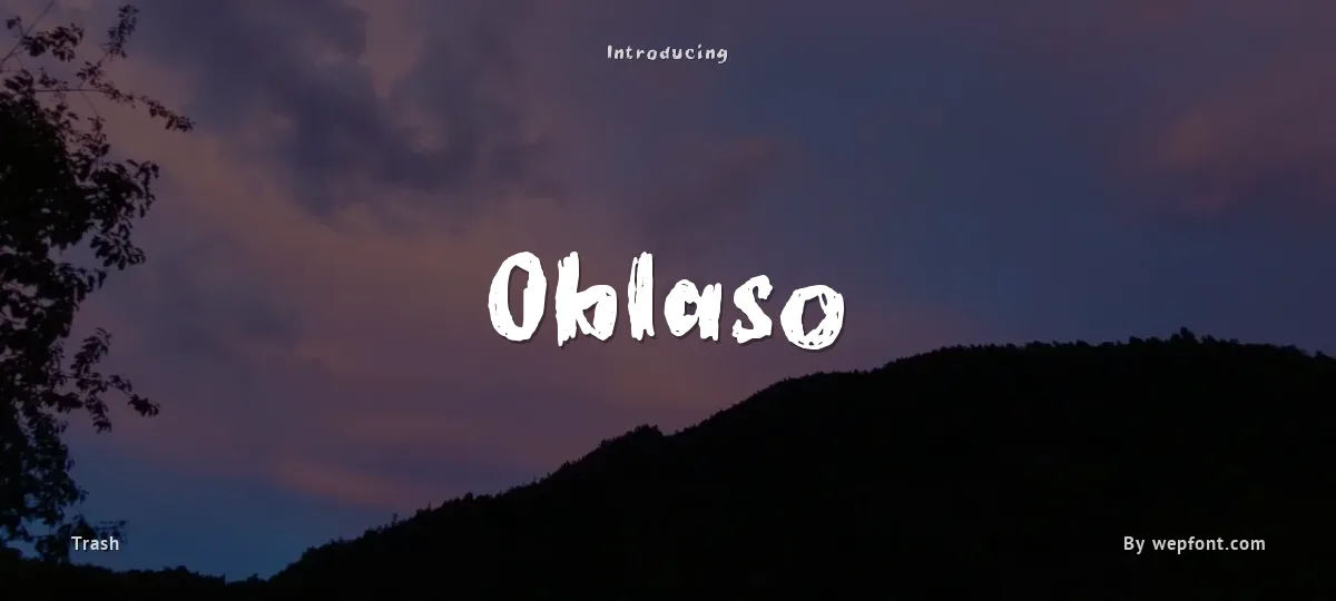 Oblaso font preview