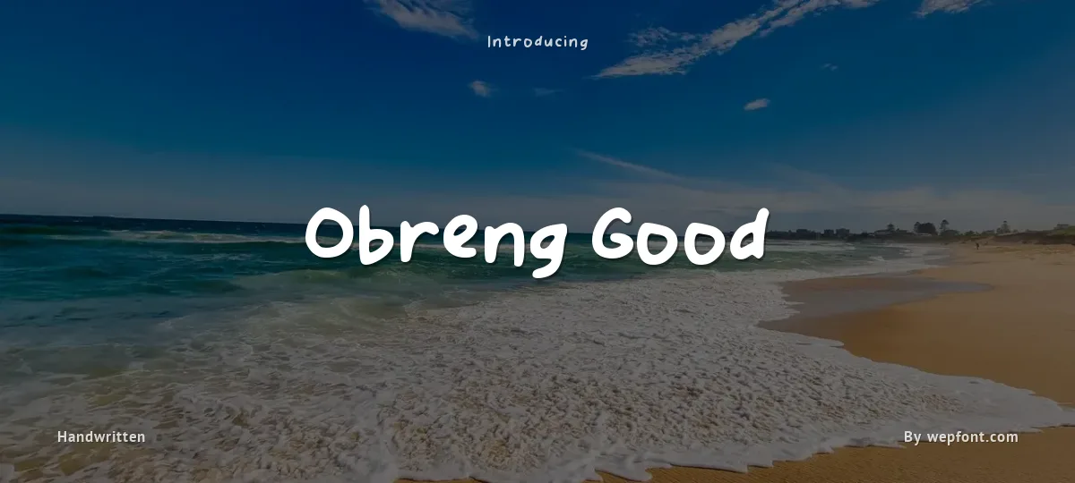 Obreng Good font preview