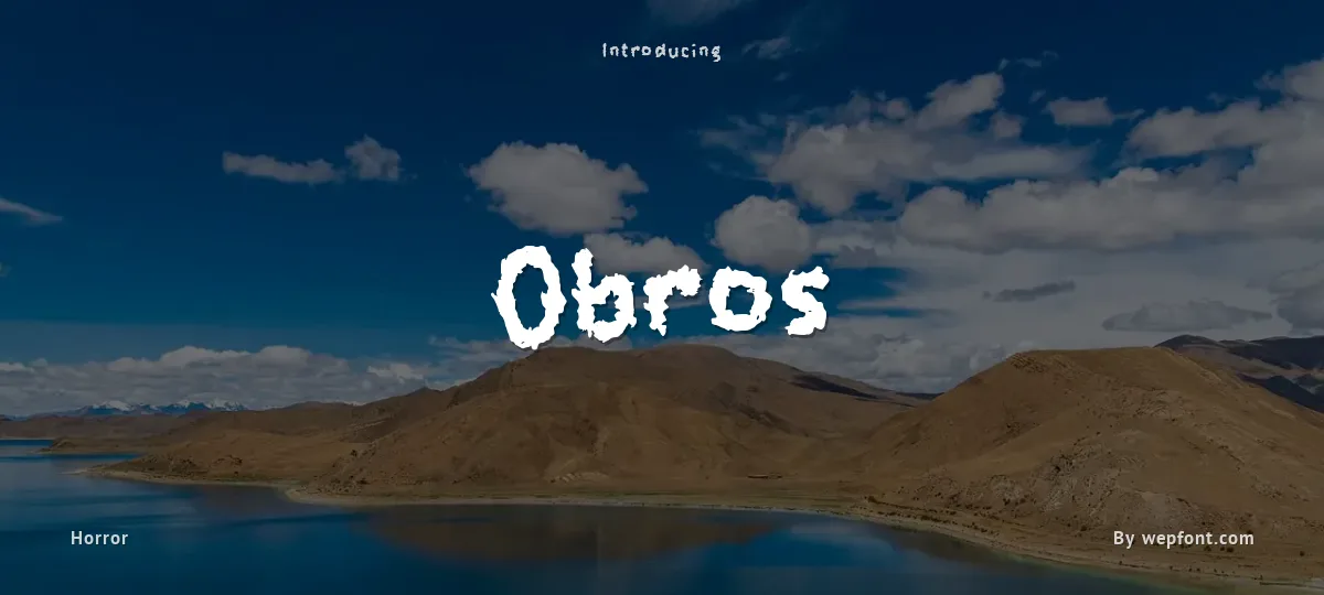 Obros font preview