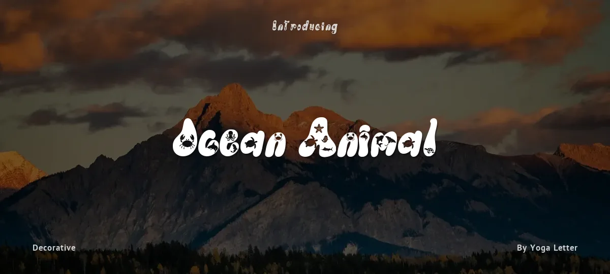 Ocean Animal font preview