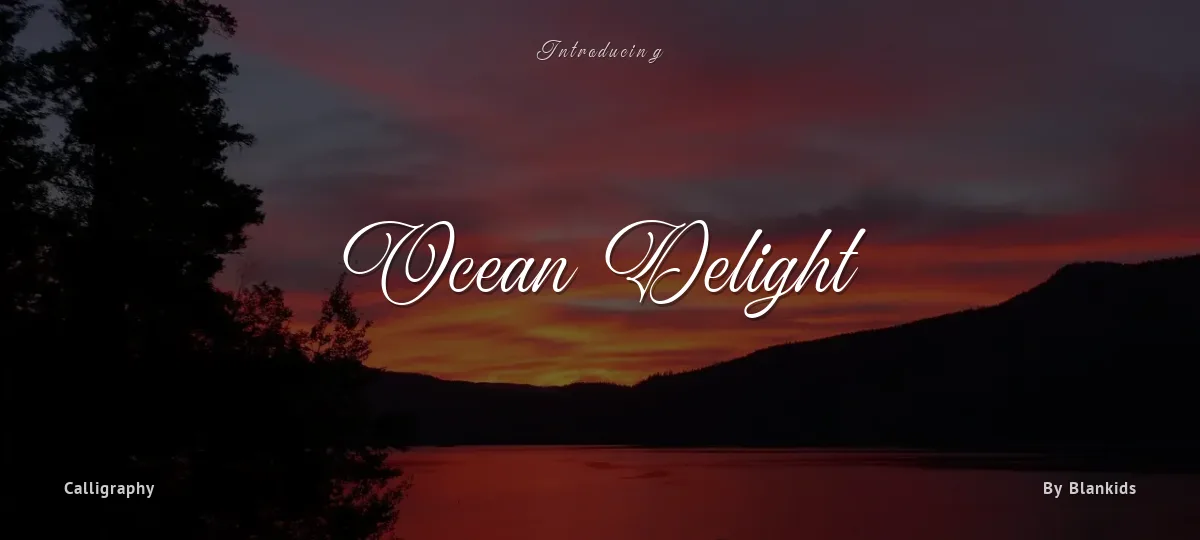 Ocean Delight font preview