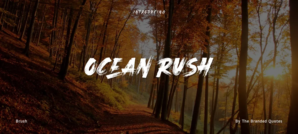 Ocean Rush font preview