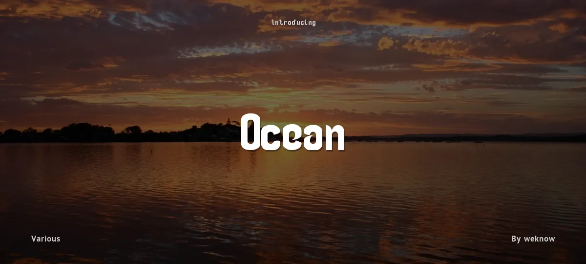 Ocean font preview