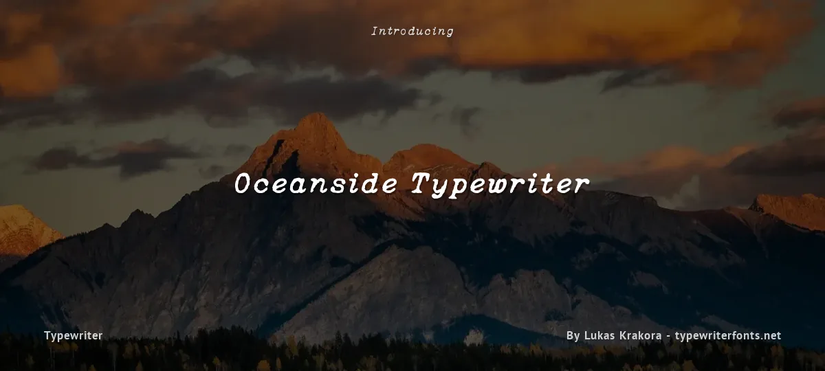 Oceanside Typewriter font preview