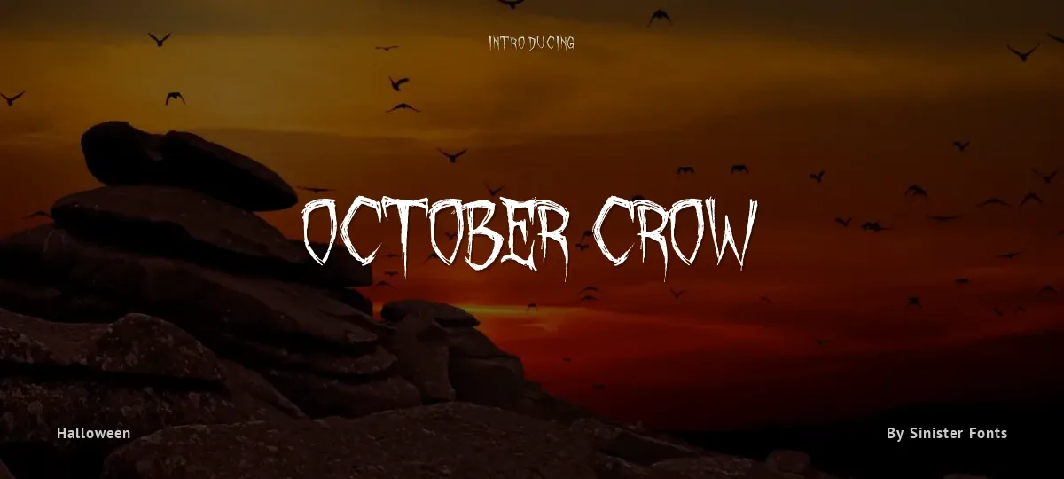 October Crow font preview