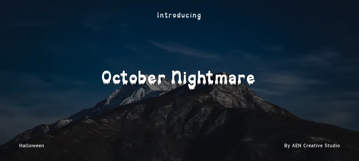 October Nightmare font preview