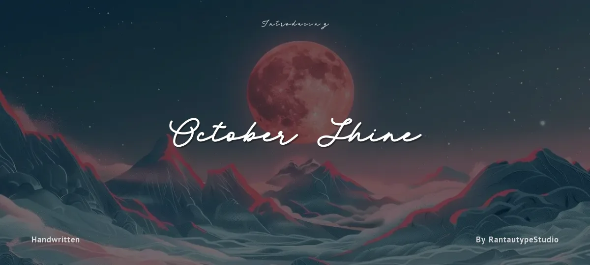 October Shine font preview
