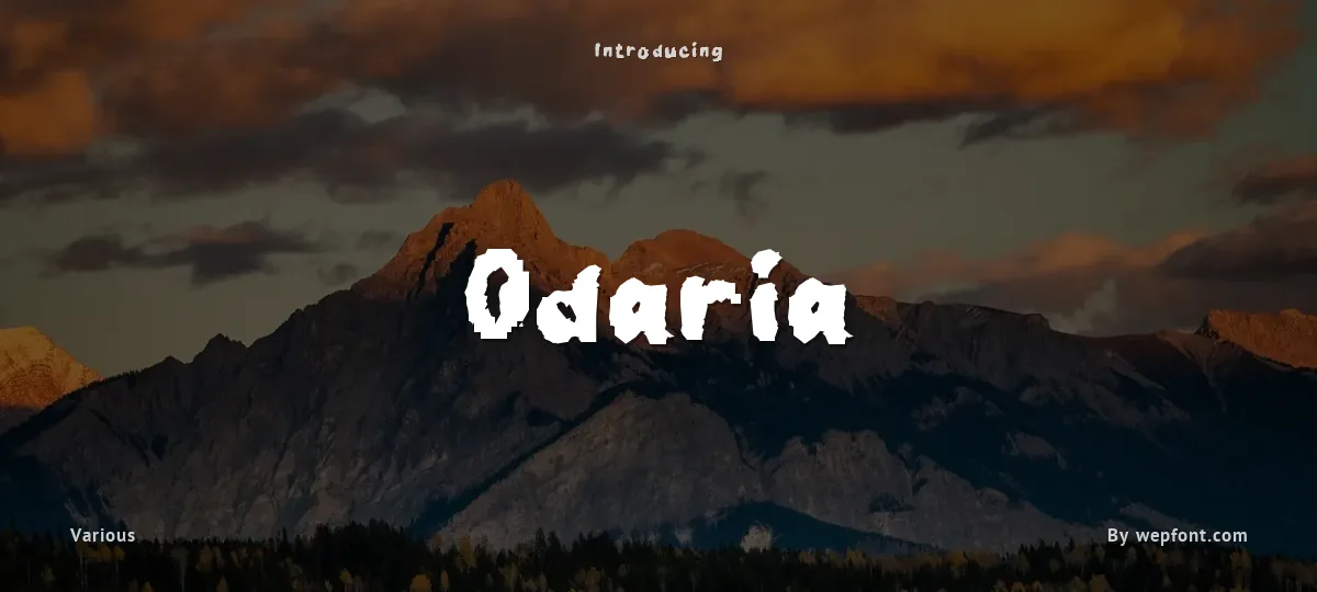 Odaria font preview