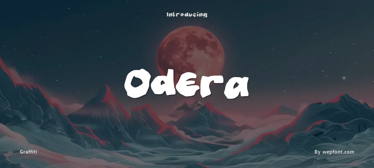 Odera font preview