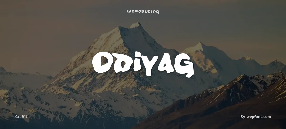 Odiyag font preview