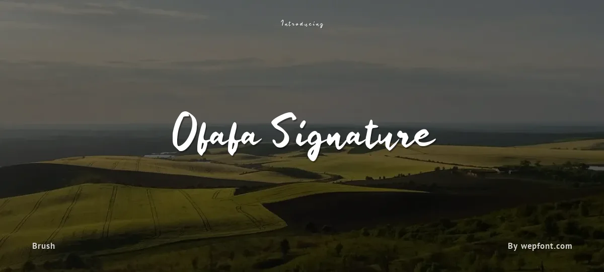 Ofafa Signature font preview