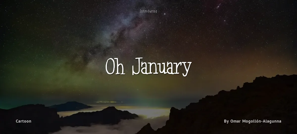 Oh January font preview