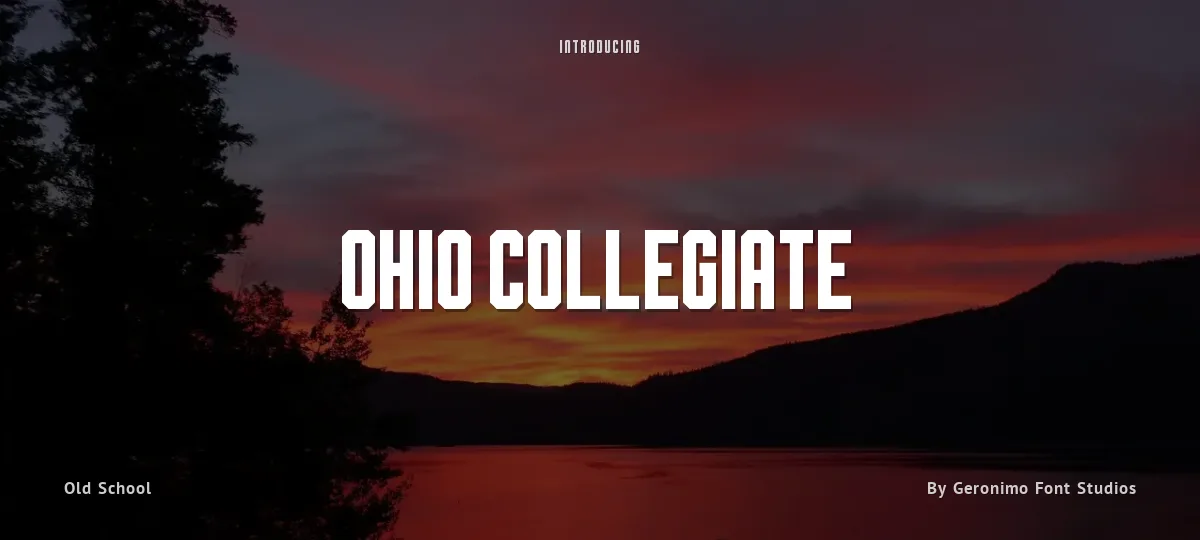 Ohio Collegiate font preview