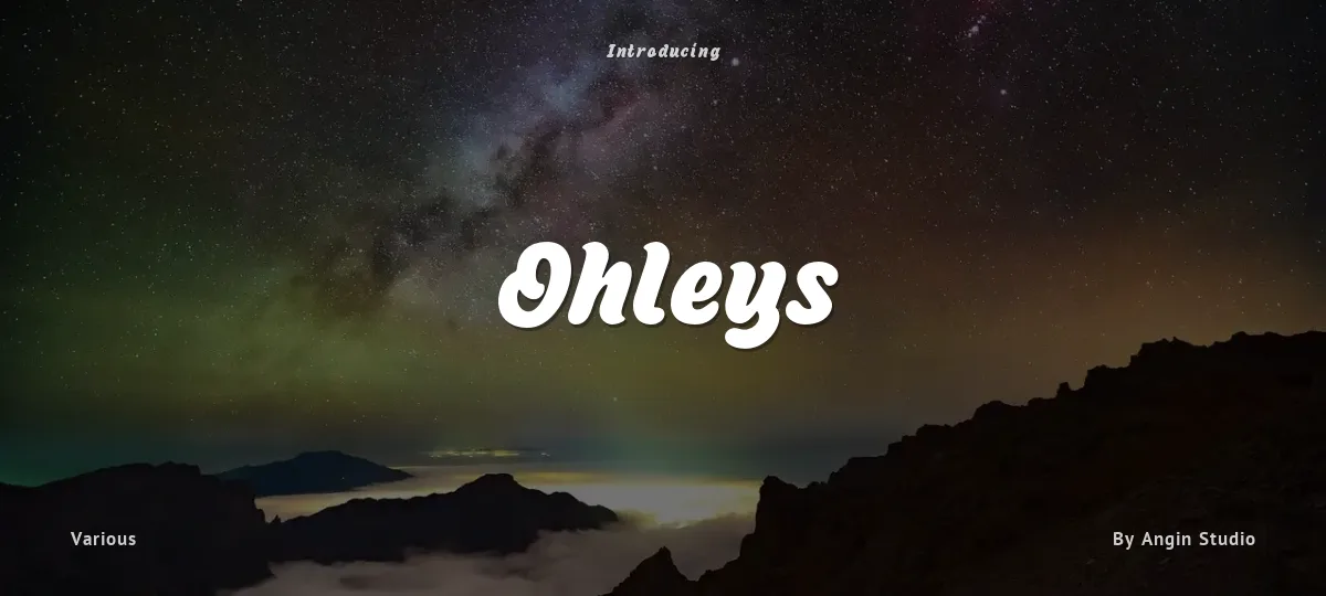Ohleys font preview