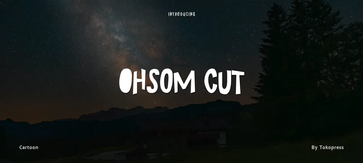 Ohsom Cut font preview
