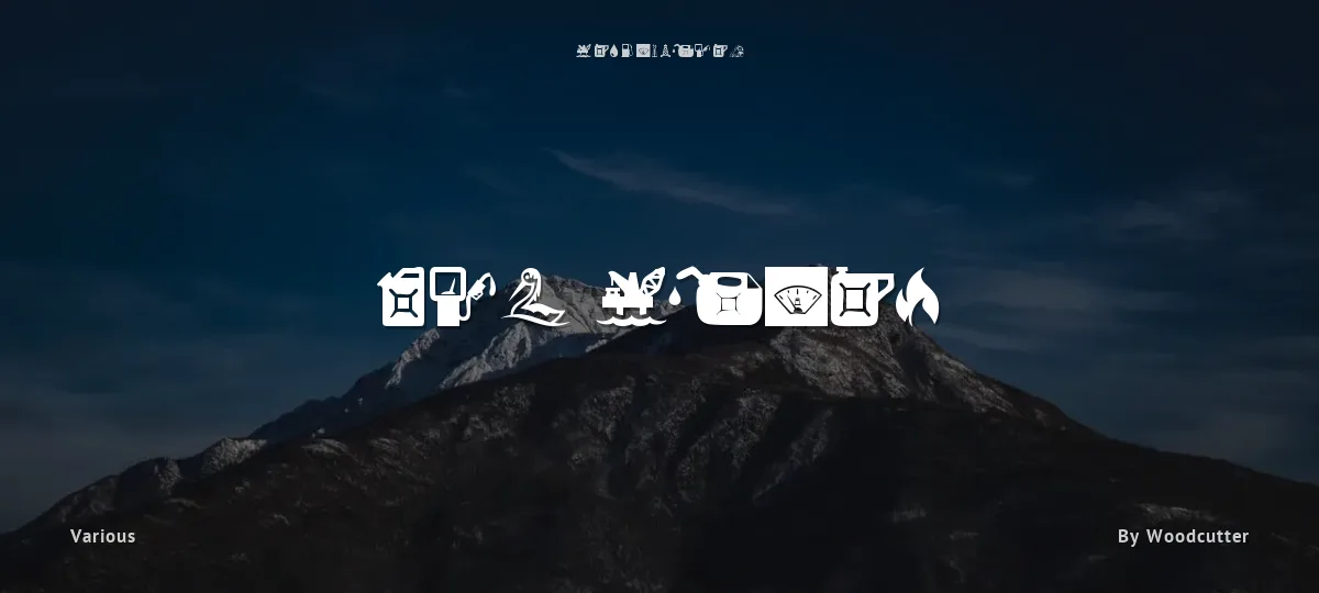 Oil Icons font preview