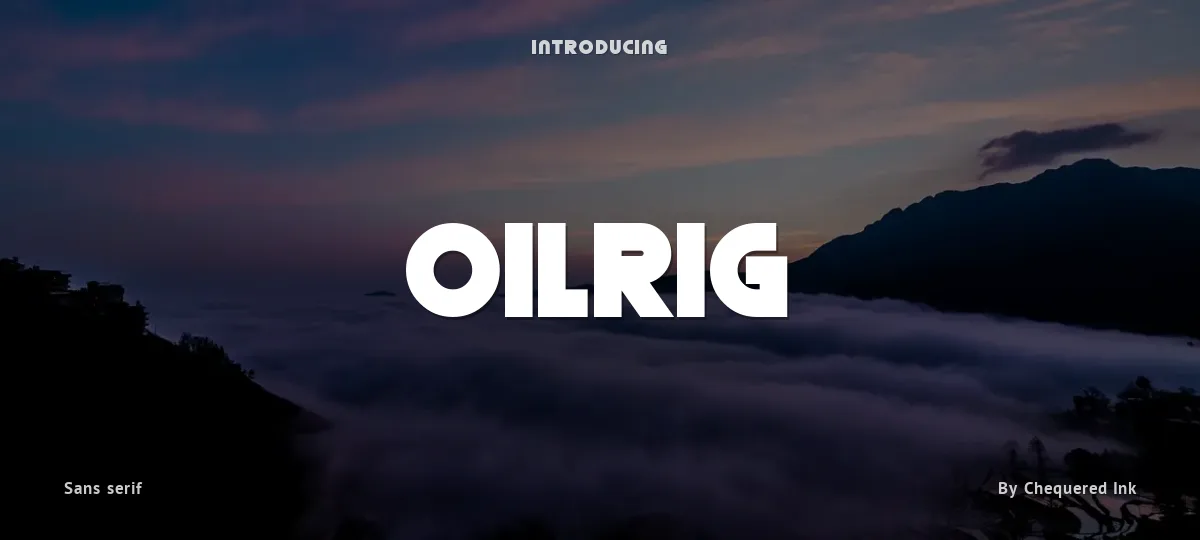 Oilrig font preview
