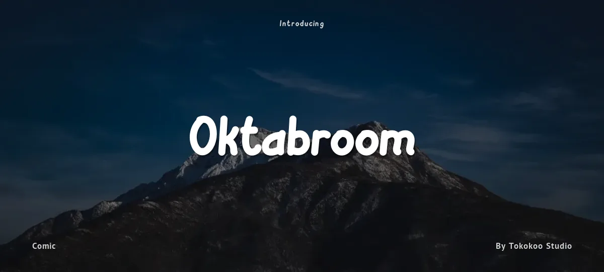 Oktabroom font preview