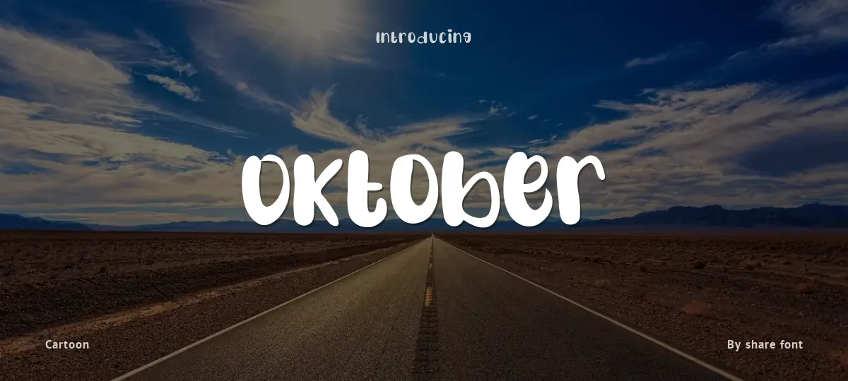Oktober font preview