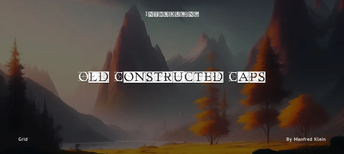 Old Constructed Caps font preview