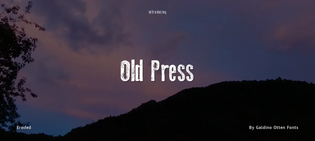 Old Press font preview