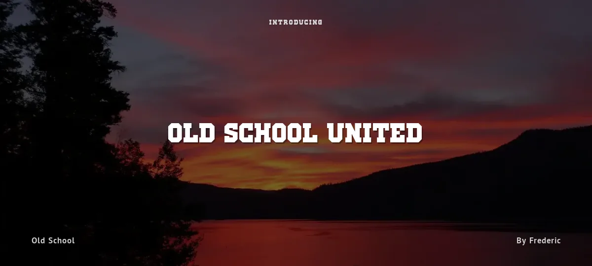 Old School United font preview
