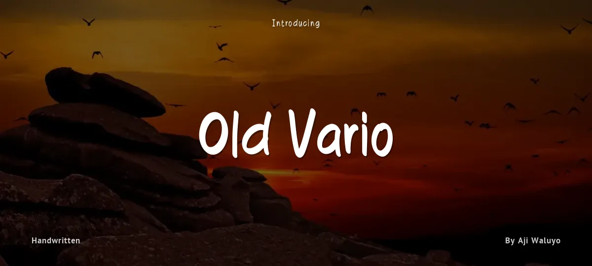 Old Vario font preview
