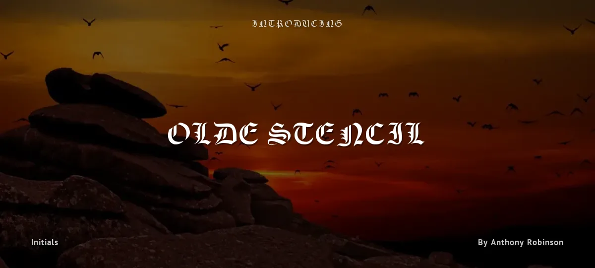 Olde Stencil font preview