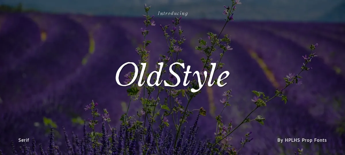 OldStyle font preview
