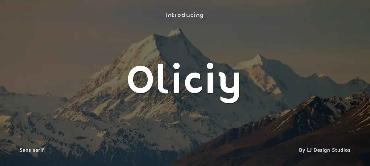 Oliciy font preview