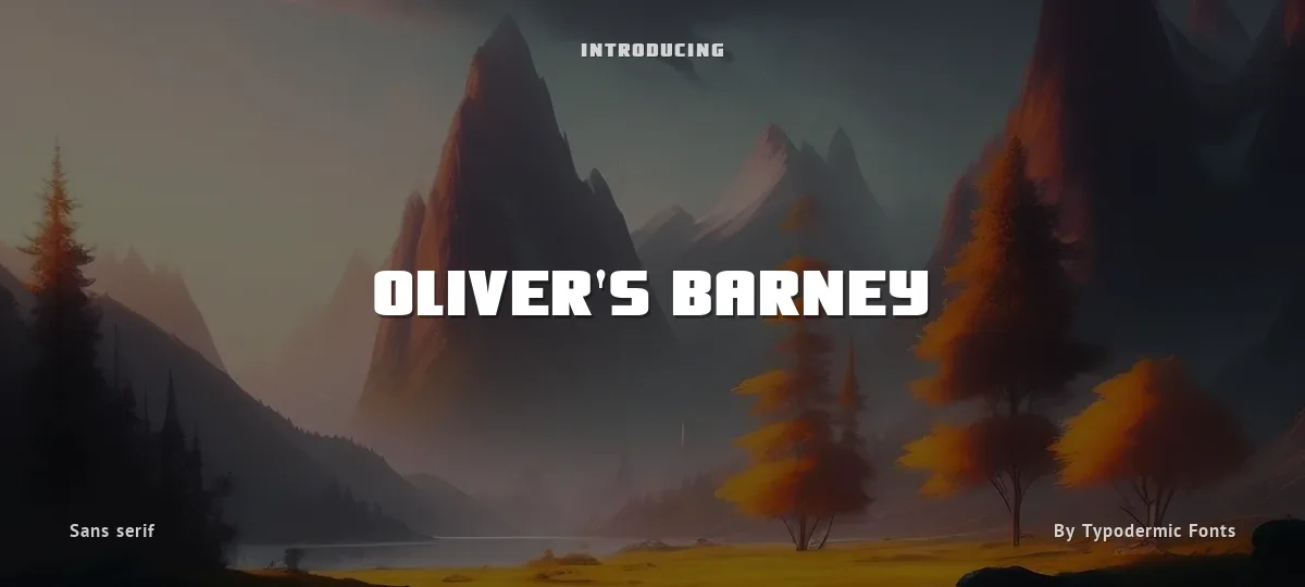 Oliver's Barney font preview