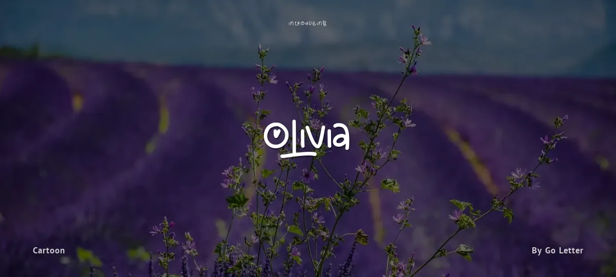 Olivia font preview