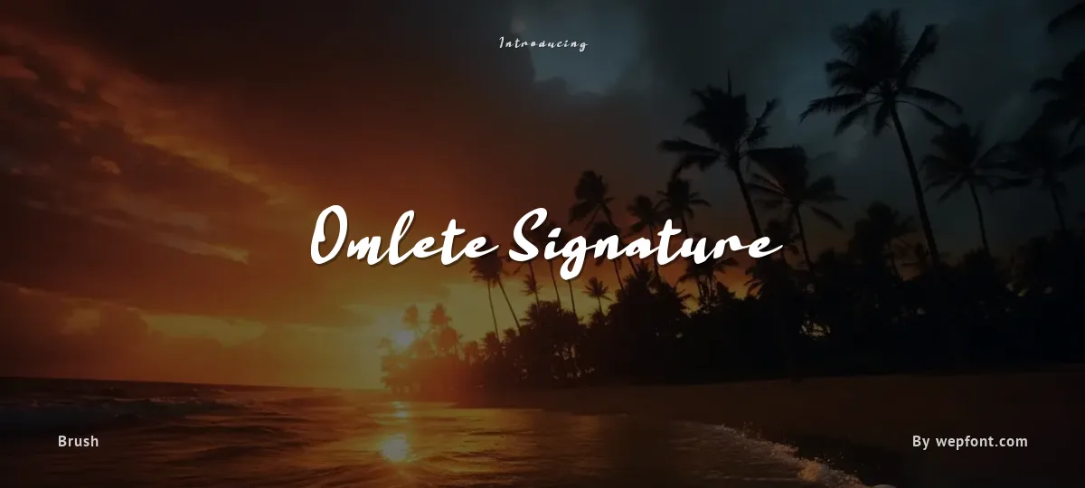 Omlete Signature font preview