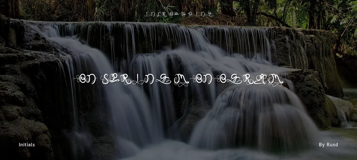 On Spring Monogram font preview
