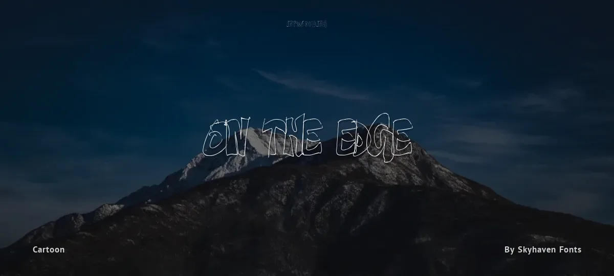 On The Edge font preview