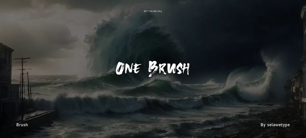 One Brush font preview