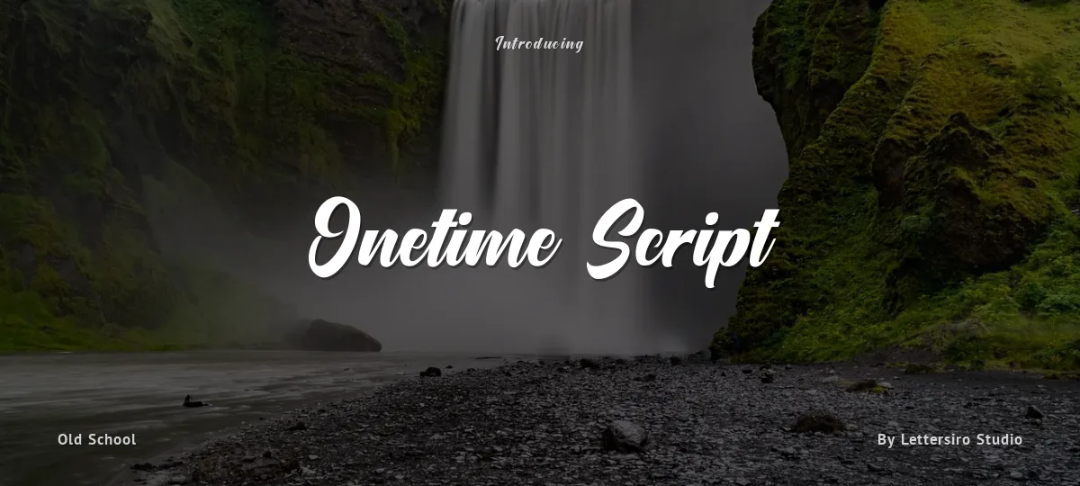 Onetime Script font preview