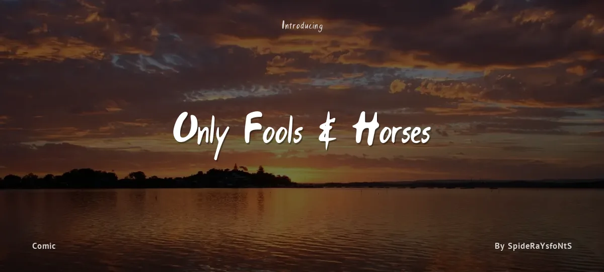Only Fools & Horses font preview