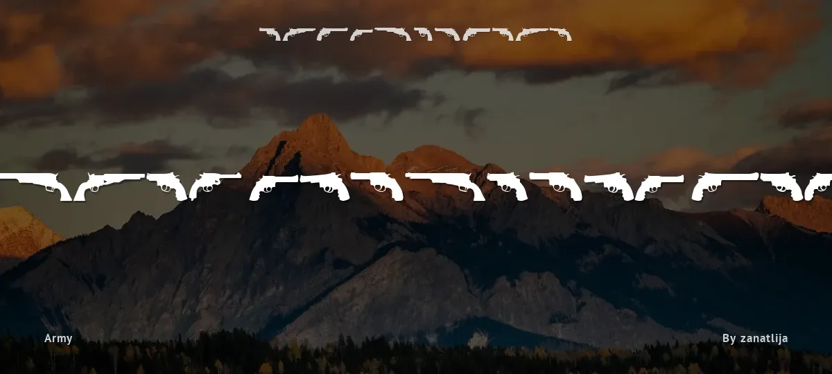 Only Revolver TFB font preview