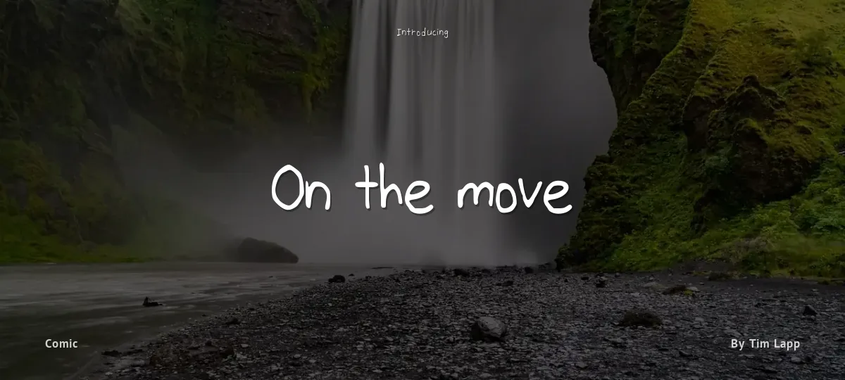 On the move font preview