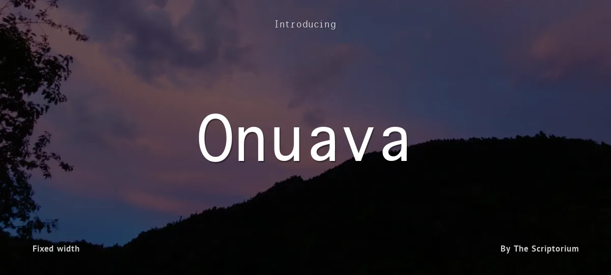 Onuava font preview