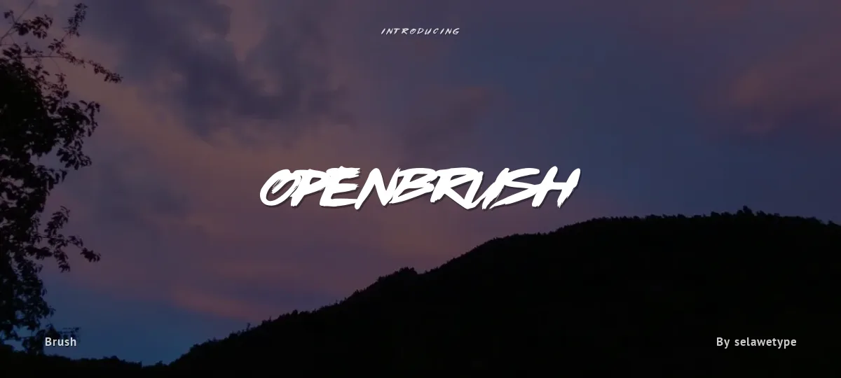 OpenBrush font preview