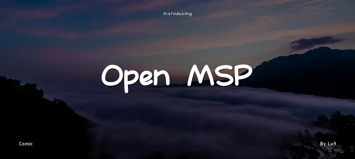 Open MSP font preview