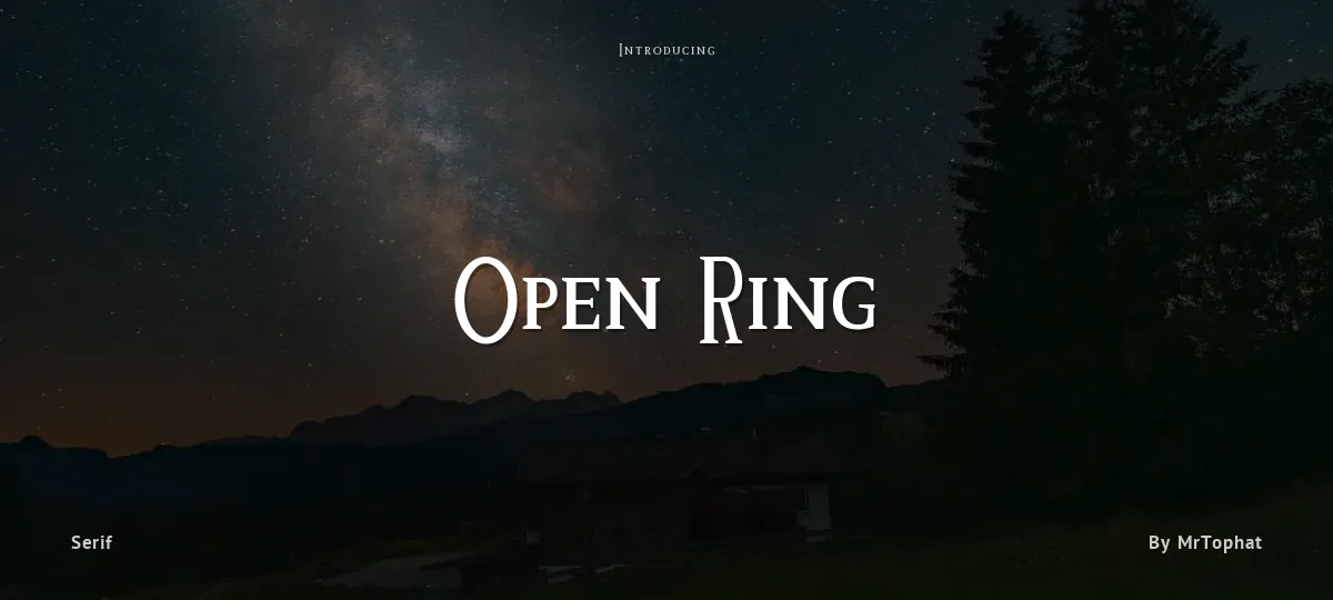 Open Ring font preview