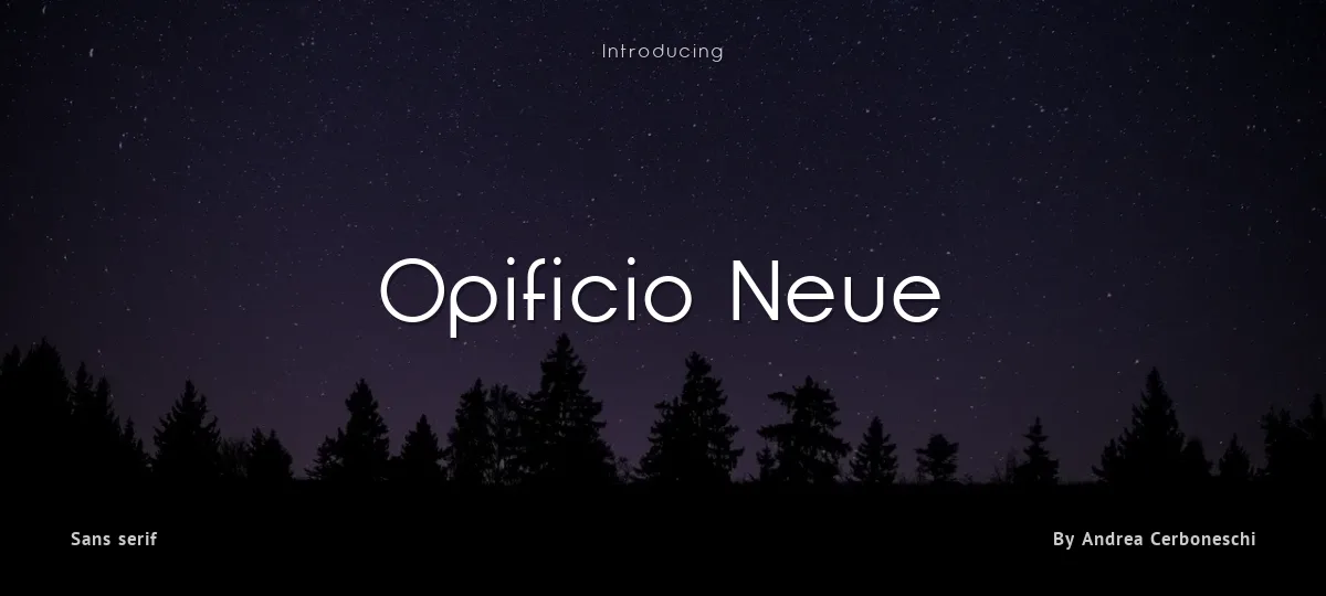 Opificio Neue font preview