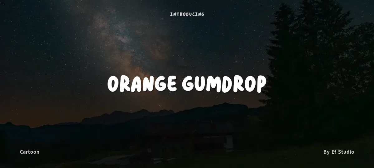 Orange Gumdrop font preview