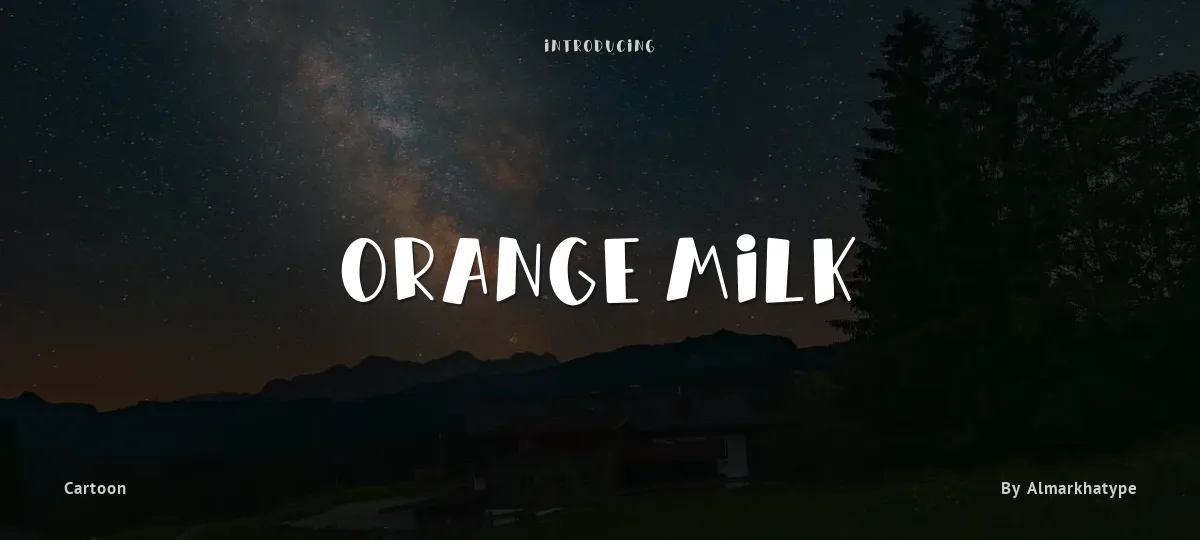 Orange Milk font preview