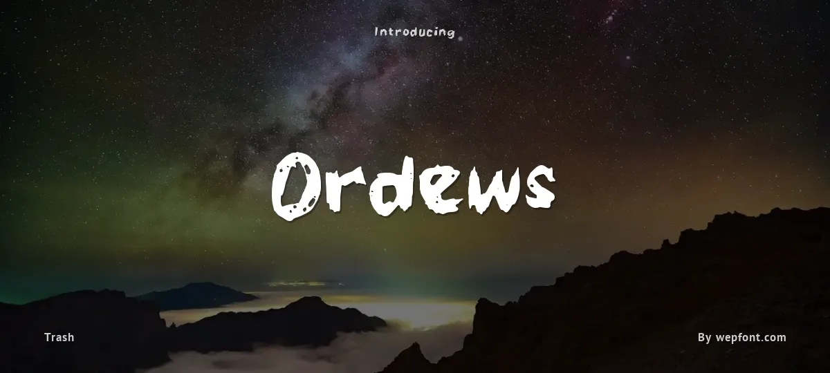 Ordews font preview